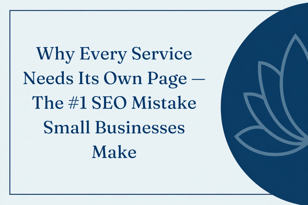 graphic: why every serivce needs its own service page